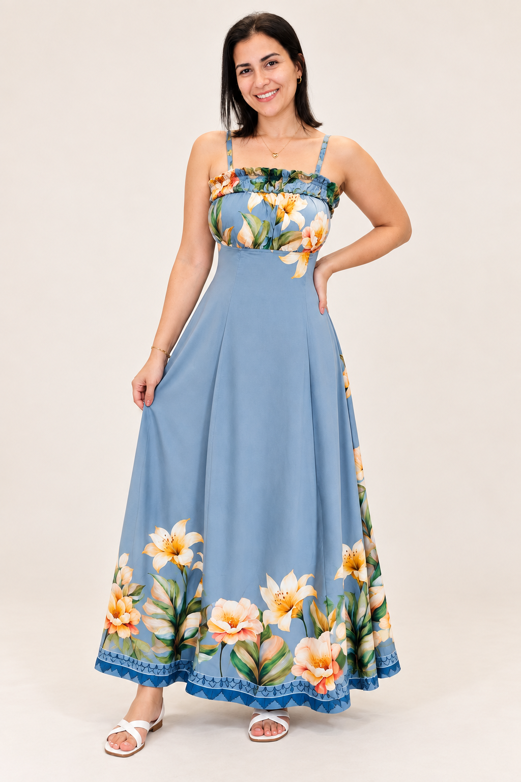 Vestido Longo  Floral – Ísis
